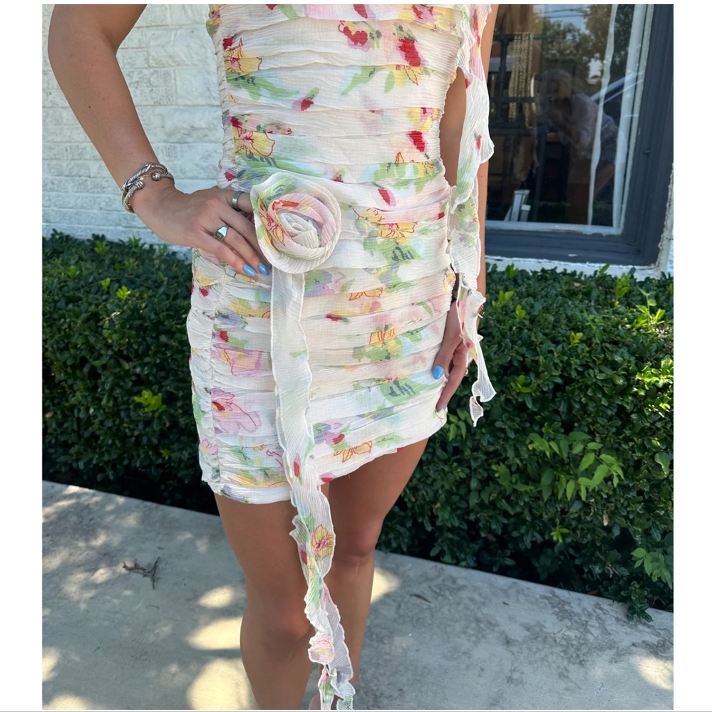 🍋For Love and Lemons Abby One Shoulder Mini Dress - Picture 16 of 16